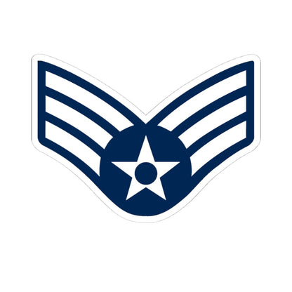E4 USAF Sgt 1967-1991 (United States) (Military Rank) STICKER Vinyl Kiss-Cut Decal 4 Inch White - The Sticker Space