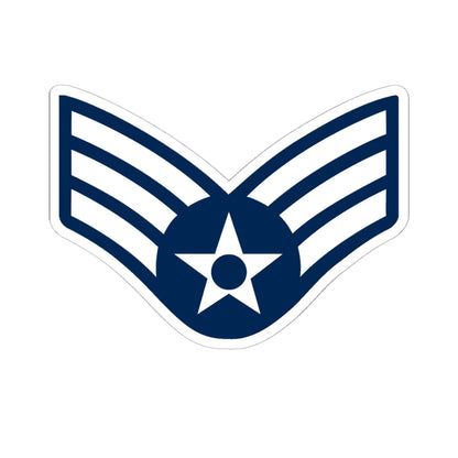 E4 USAF Sgt 1967-1991 (United States) (Military Rank) STICKER Vinyl Kiss-Cut Decal 6 Inch White - The Sticker Space