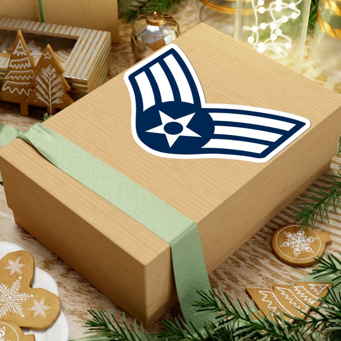 E4 USAF Sgt 1967-1991 (United States) (Military Rank) STICKER Vinyl Kiss-Cut Decal - The Sticker Space