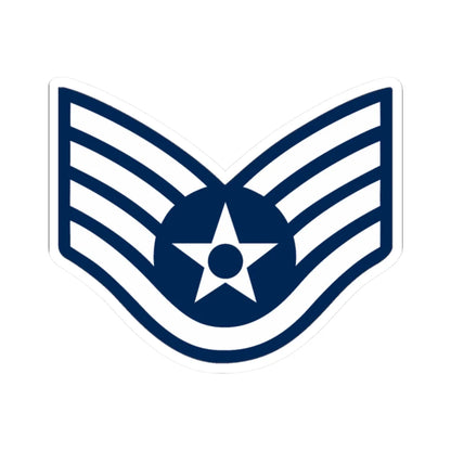E5 USAF SSgt 1967-1991 (United States) (Military Rank) STICKER Vinyl Kiss-Cut Decal 2 Inch White - The Sticker Space