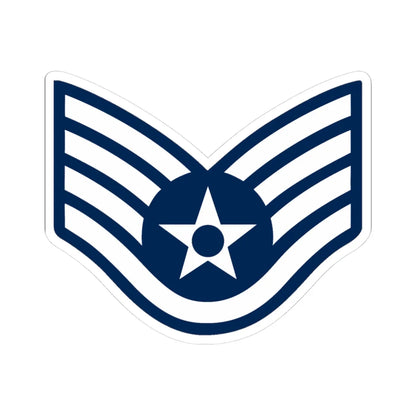 E5 USAF SSgt 1967-1991 (United States) (Military Rank) STICKER Vinyl Kiss-Cut Decal 3 Inch White - The Sticker Space