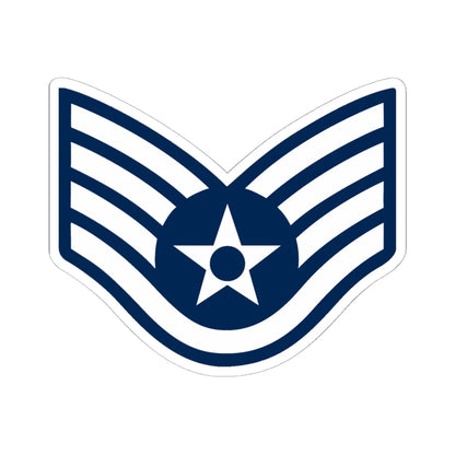 E5 USAF SSgt 1967-1991 (United States) (Military Rank) STICKER Vinyl Kiss-Cut Decal 6 Inch White - The Sticker Space