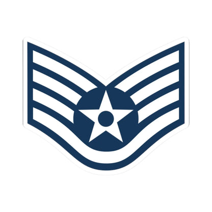E5 USAF SSGT (United States) (Military Rank) STICKER Vinyl Kiss-Cut Decal 2 Inch White - The Sticker Space