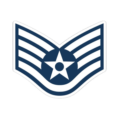 E5 USAF SSGT (United States) (Military Rank) STICKER Vinyl Kiss-Cut Decal 6 Inch White - The Sticker Space