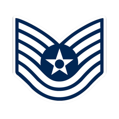 E6 USAF TSgt 1967-1991 (United States) (Military Rank) STICKER Vinyl Kiss-Cut Decal 2 Inch White - The Sticker Space