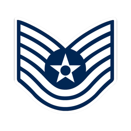 E6 USAF TSgt 1967-1991 (United States) (Military Rank) STICKER Vinyl Kiss-Cut Decal 2 Inch White - The Sticker Space