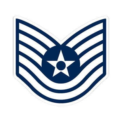 E6 USAF TSgt 1967-1991 (United States) (Military Rank) STICKER Vinyl Kiss-Cut Decal 3 Inch White - The Sticker Space