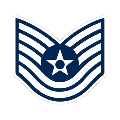 E6 USAF TSgt 1967-1991 (United States) (Military Rank) STICKER Vinyl Kiss-Cut Decal 6 Inch White - The Sticker Space