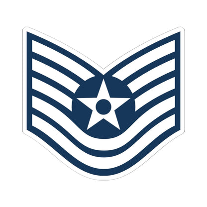 E6 USAF TSGT (United States) (Military Rank) STICKER Vinyl Kiss-Cut Decal 6 Inch White - The Sticker Space