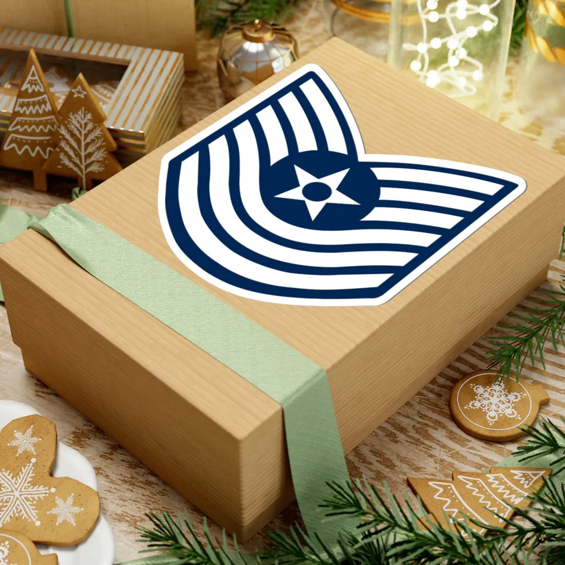 E7 USAF MSgt 1967-1991 (United States) (Military Rank) STICKER Vinyl Kiss-Cut Decal - The Sticker Space