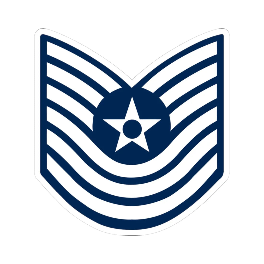 E7 USAF MSgt 1967-1991 (United States) (Military Rank) STICKER Vinyl Kiss-Cut Decal - The Sticker Space