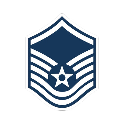 E7a USAF MSGT (United States) (Military Rank) STICKER Vinyl Kiss-Cut Decal 2 Inch White - The Sticker Space