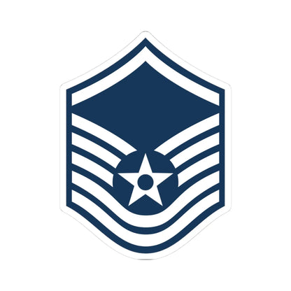 E7a USAF MSGT (United States) (Military Rank) STICKER Vinyl Kiss-Cut Decal 3 Inch White - The Sticker Space