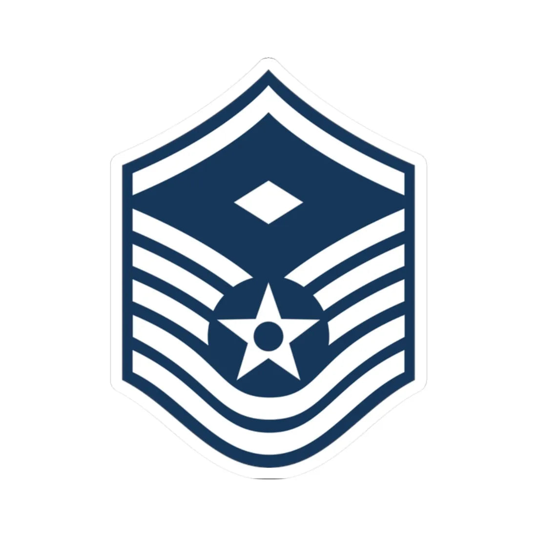 E7b USAF 1STSGT1 (United States) (Military Rank) STICKER Vinyl Kiss-Cut Decal 2 Inch White - The Sticker Space