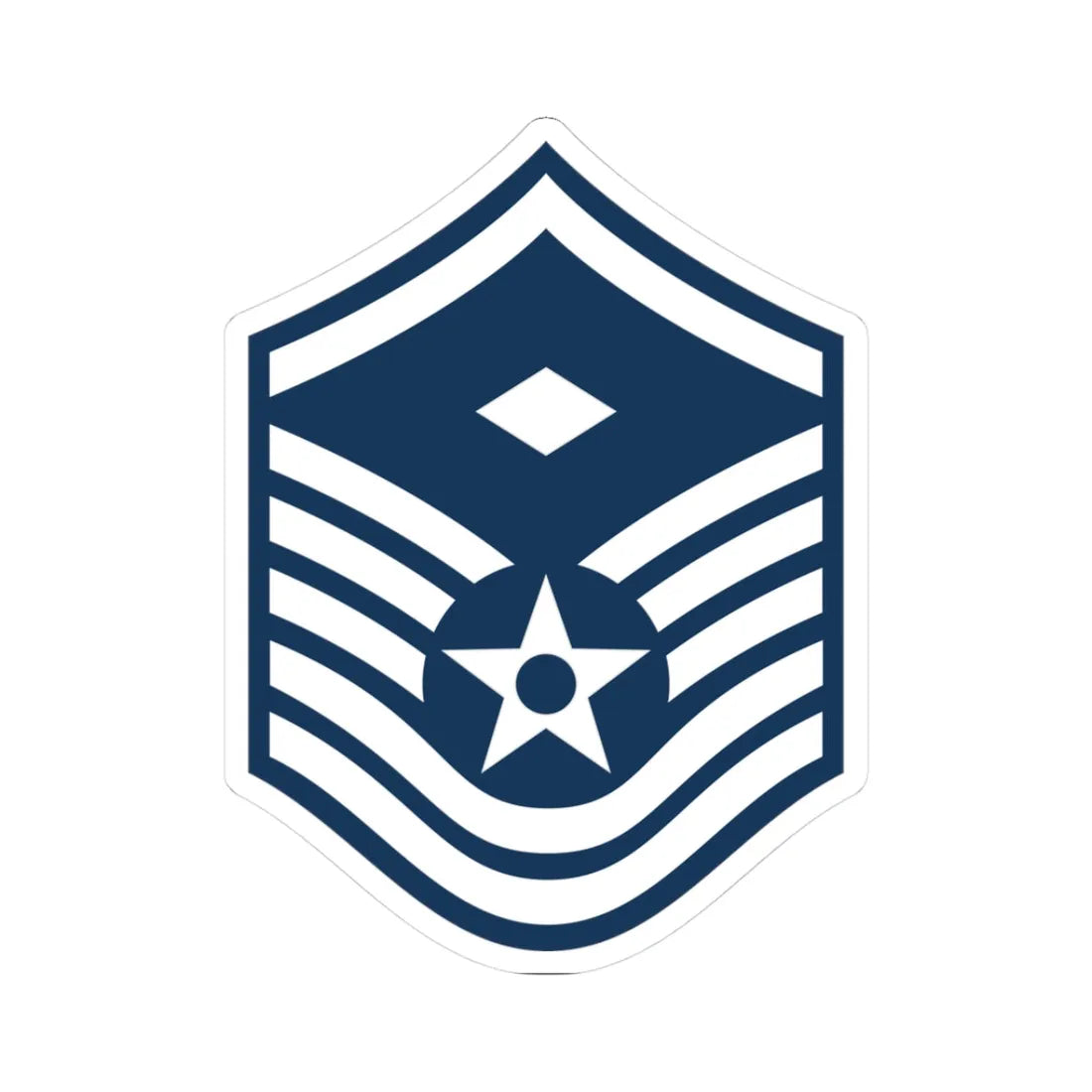 E7b USAF 1STSGT1 (United States) (Military Rank) STICKER Vinyl Kiss-Cut Decal 3 Inch White - The Sticker Space