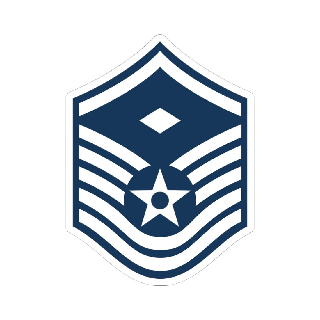 E7b USAF 1STSGT1 (United States) (Military Rank) STICKER Vinyl Kiss-Cut Decal 4 Inch White - The Sticker Space