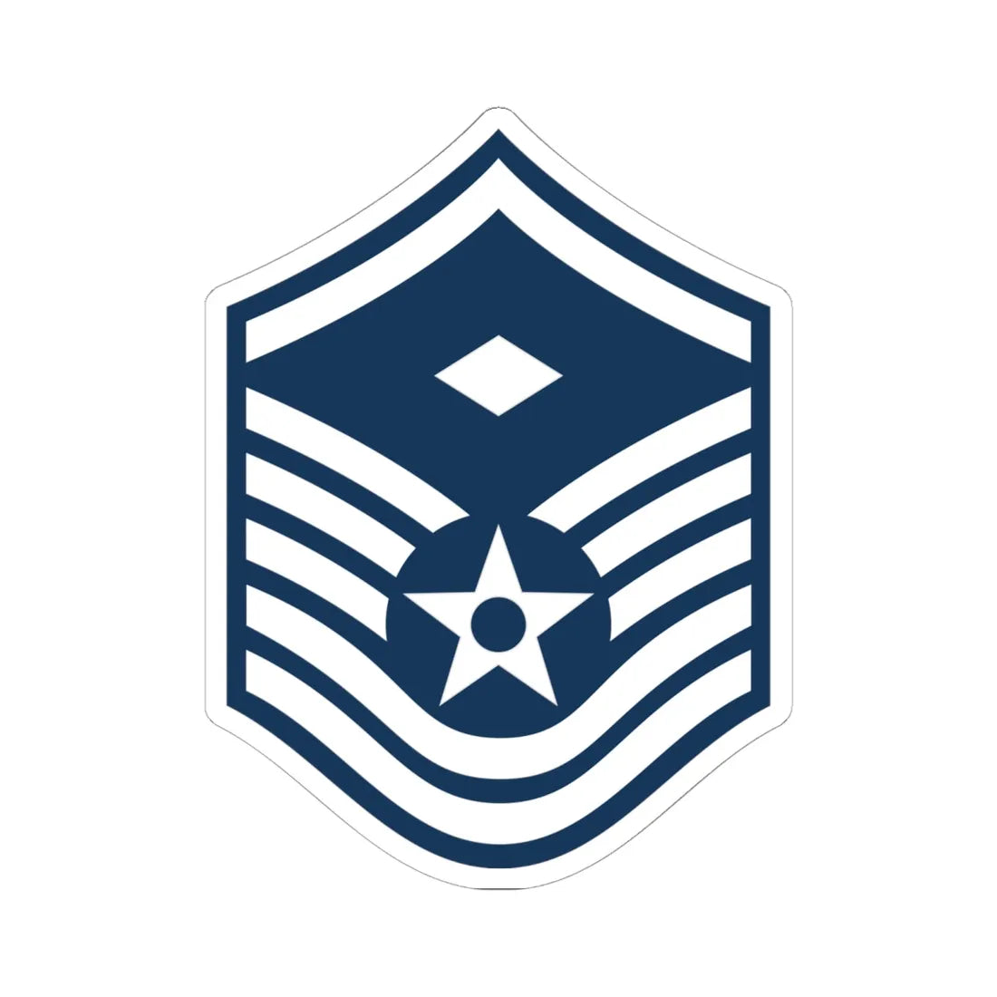 E7b USAF 1STSGT1 (United States) (Military Rank) STICKER Vinyl Kiss-Cut Decal 6 Inch White - The Sticker Space