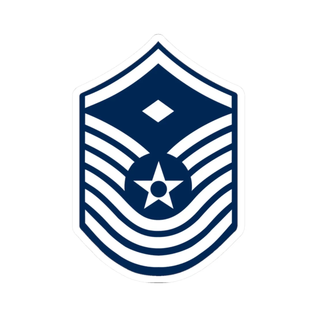 E8 USAF FSgt 1958 (United States) (Military Rank) STICKER Vinyl Kiss-Cut Decal 2 Inch White - The Sticker Space