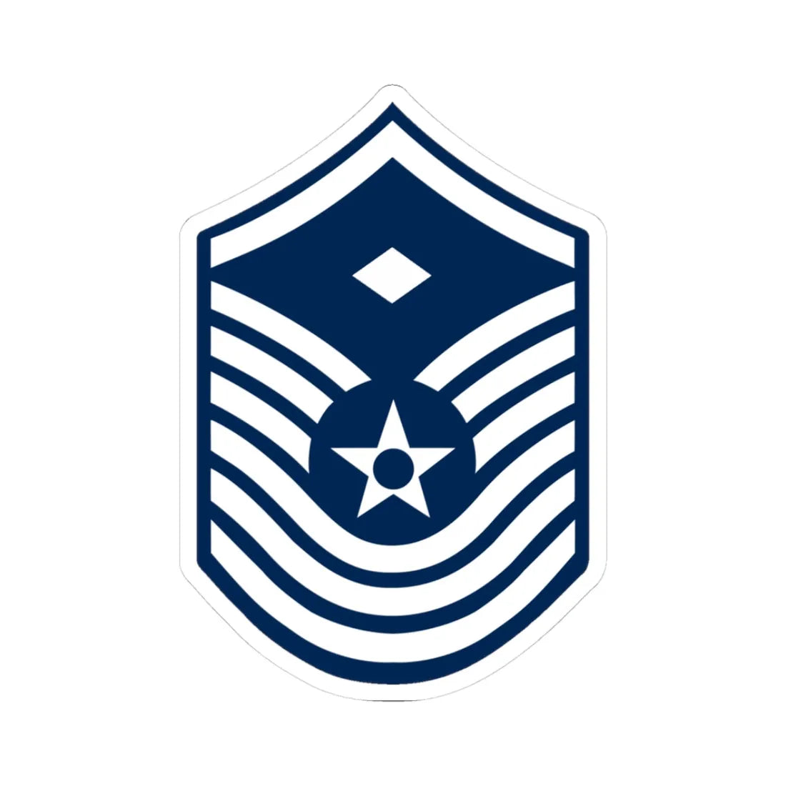 E8 USAF FSgt 1958 (United States) (Military Rank) STICKER Vinyl Kiss-Cut Decal 3 Inch White - The Sticker Space
