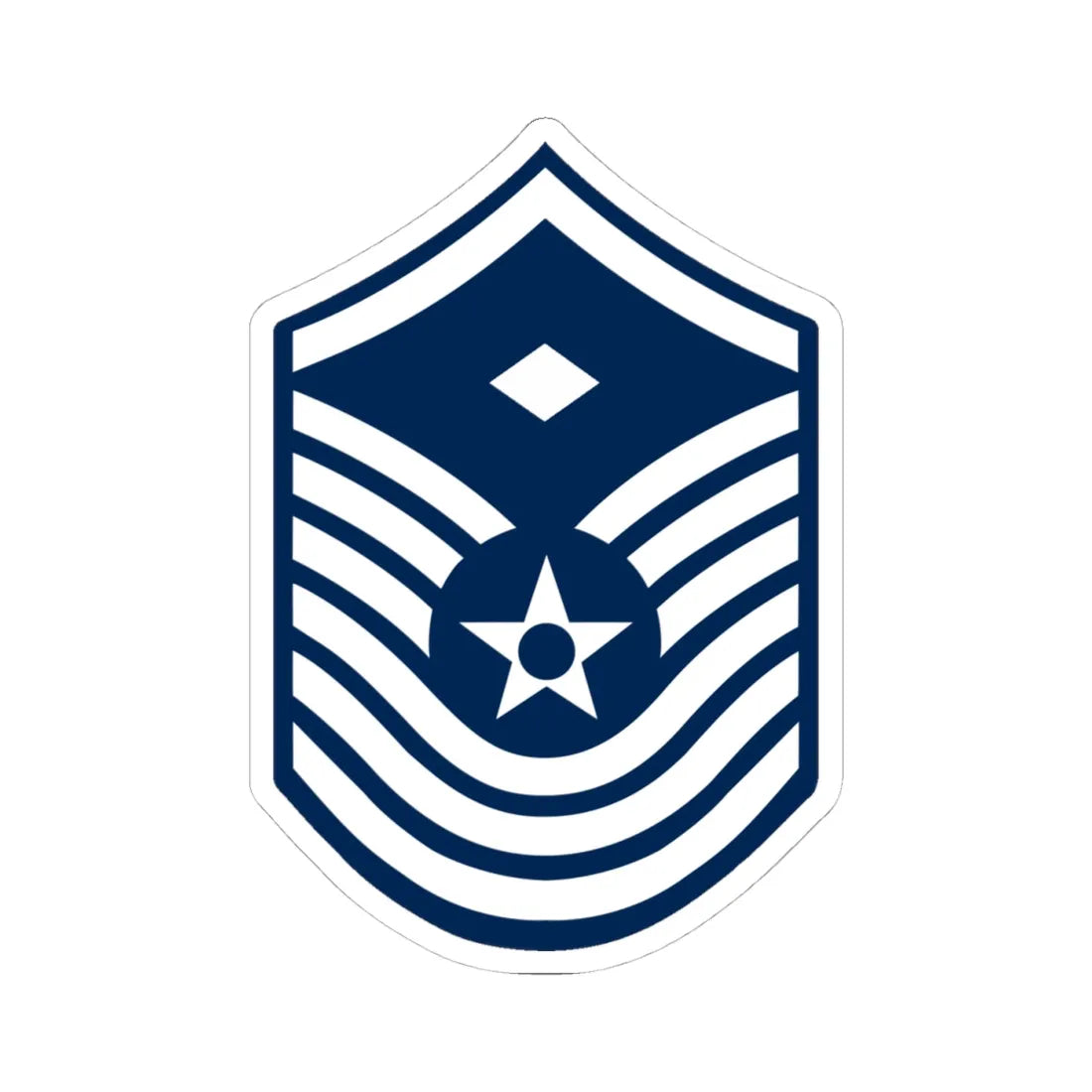 E8 USAF FSgt 1958 (United States) (Military Rank) STICKER Vinyl Kiss-Cut Decal 4 Inch White - The Sticker Space