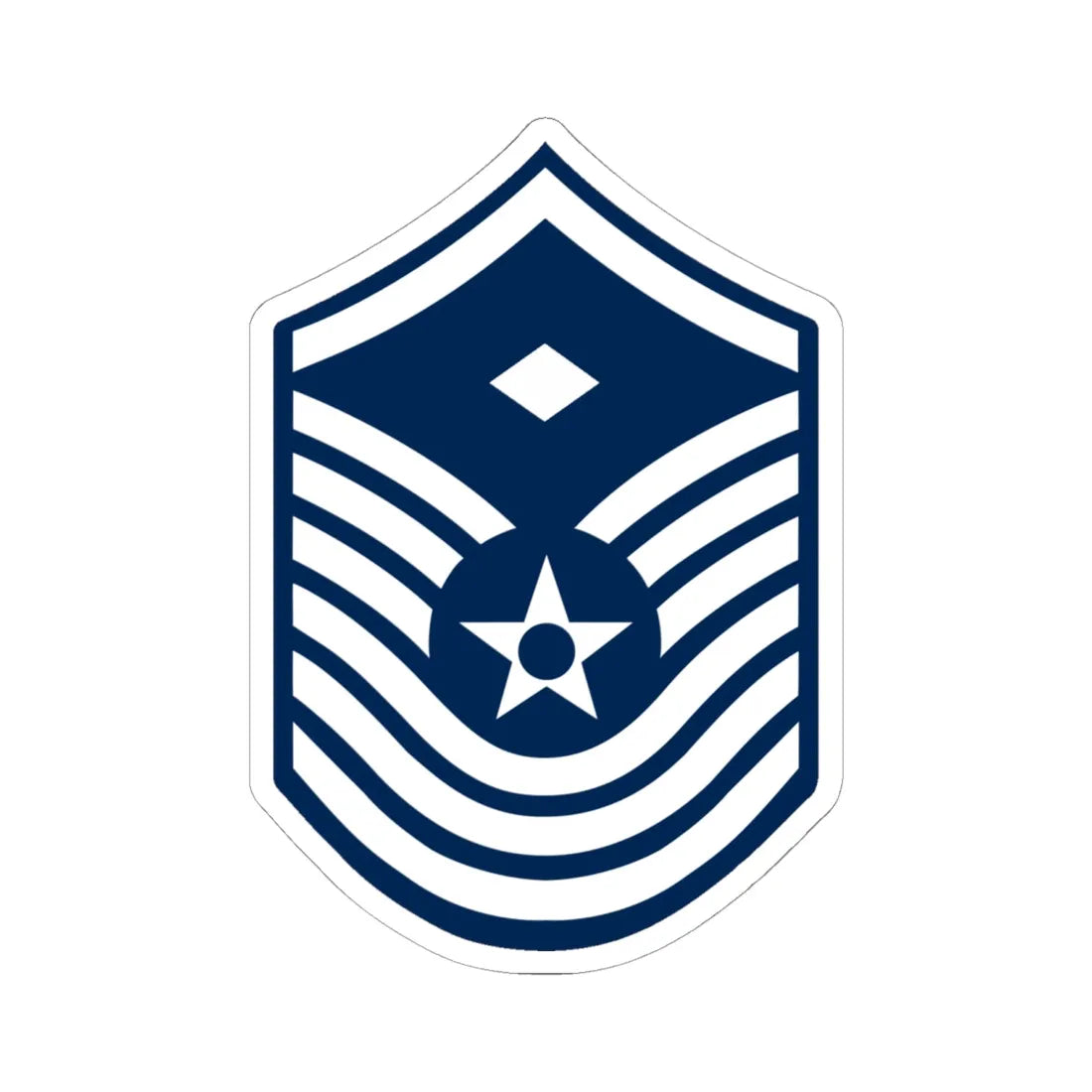 E8 USAF FSgt 1958 (United States) (Military Rank) STICKER Vinyl Kiss-Cut Decal 6 Inch White - The Sticker Space