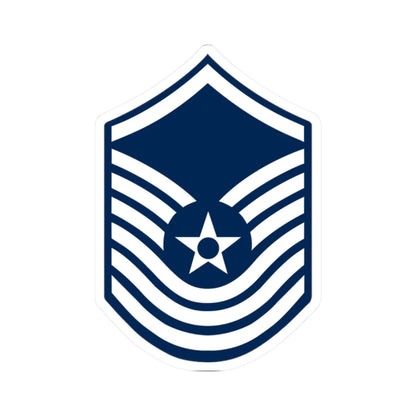 E8 USAF SMSgt 1967-1991 (United States) (Military Rank) STICKER Vinyl Kiss-Cut Decal 2 Inch White - The Sticker Space