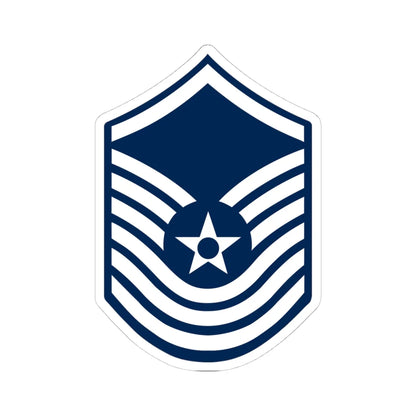 E8 USAF SMSgt 1967-1991 (United States) (Military Rank) STICKER Vinyl Kiss-Cut Decal 4 Inch White - The Sticker Space