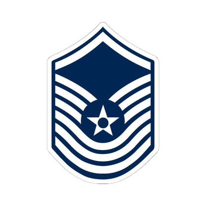 E8 USAF SMSgt 1967-1991 (United States) (Military Rank) STICKER Vinyl Kiss-Cut Decal 6 Inch White - The Sticker Space