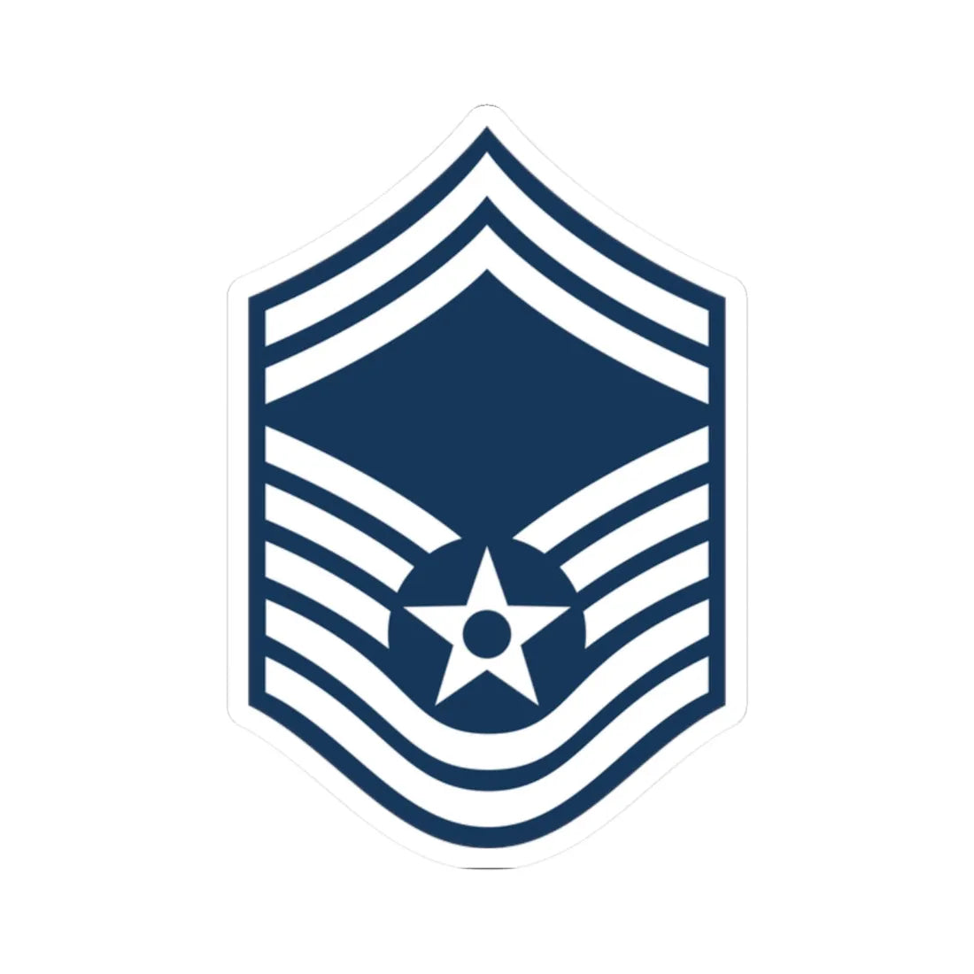 E8a USAF SMSGT (United States) (Military Rank) STICKER Vinyl Kiss-Cut Decal 2 Inch White - The Sticker Space