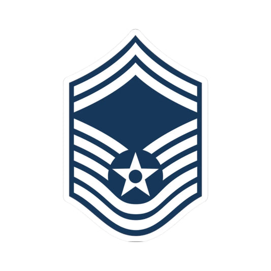 E8a USAF SMSGT (United States) (Military Rank) STICKER Vinyl Kiss-Cut Decal 2 Inch White - The Sticker Space