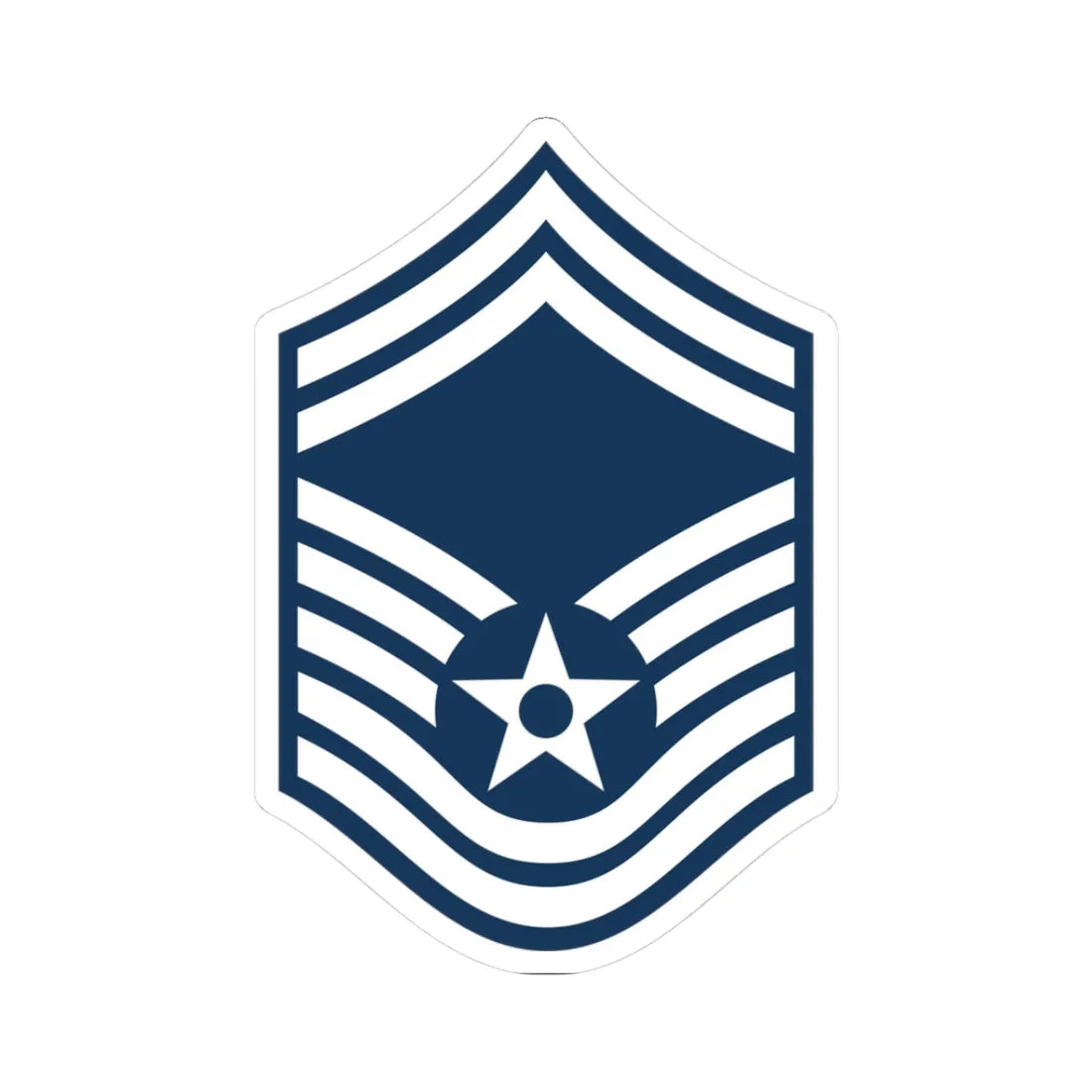 E8a USAF SMSGT (United States) (Military Rank) STICKER Vinyl Kiss-Cut Decal 3 Inch White - The Sticker Space