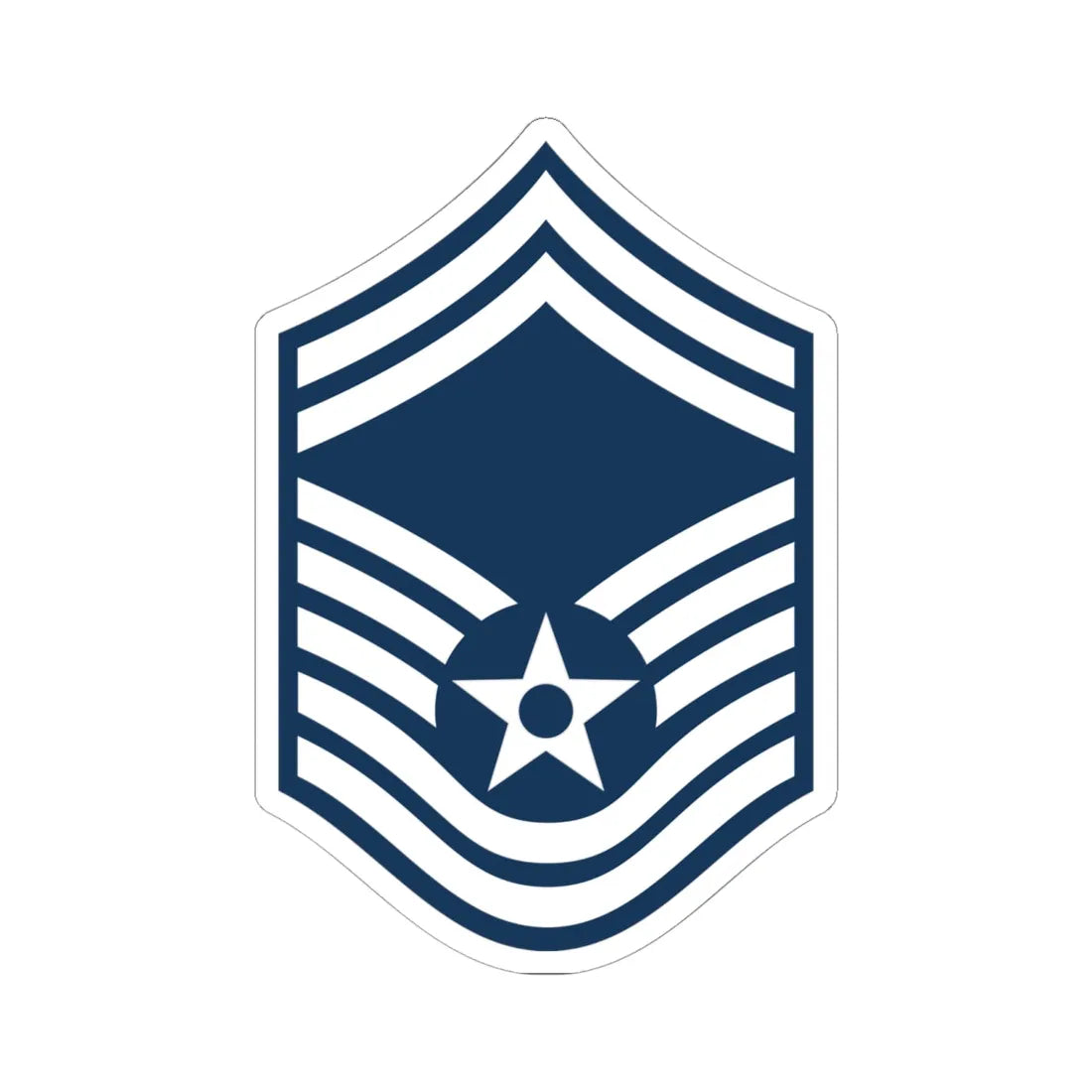 E8a USAF SMSGT (United States) (Military Rank) STICKER Vinyl Kiss-Cut Decal 6 Inch White - The Sticker Space