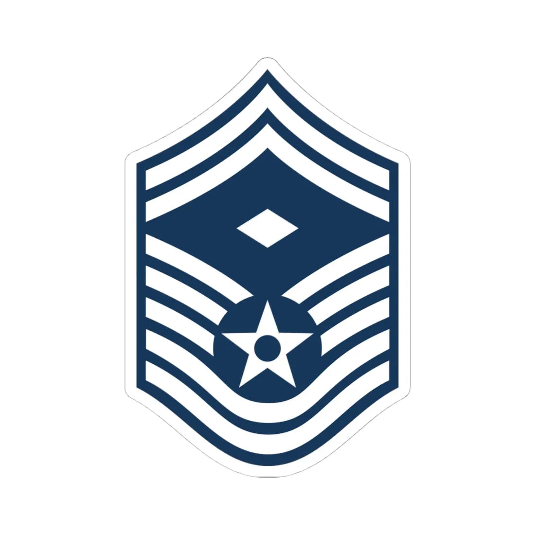 E8b USAF 1STSGT2 (United States) (Military Rank) STICKER Vinyl Kiss-Cut Decal 4 Inch White - The Sticker Space
