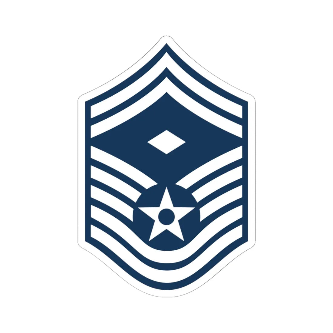 E8b USAF 1STSGT2 (United States) (Military Rank) STICKER Vinyl Kiss-Cut Decal 6 Inch White - The Sticker Space
