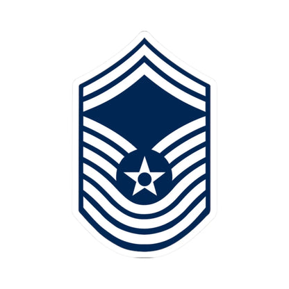 E9 USAF CMSgt 1967-1991 (United States) (Military Rank) STICKER Vinyl Kiss-Cut Decal 2 Inch White - The Sticker Space