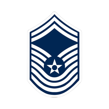 E9 USAF CMSgt 1967-1991 (United States) (Military Rank) STICKER Vinyl Kiss-Cut Decal 3 Inch White - The Sticker Space