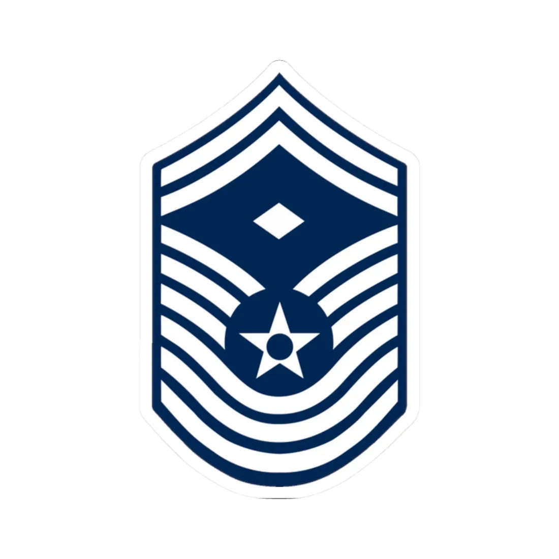 E9 USAF FSgt 1958 (United States) (Military Rank) STICKER Vinyl Kiss-Cut Decal 2 Inch White - The Sticker Space
