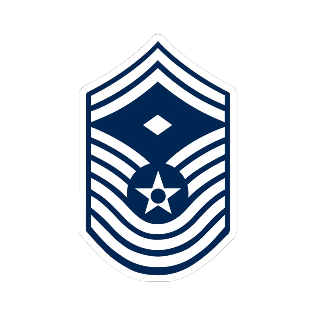 E9 USAF FSgt 1958 (United States) (Military Rank) STICKER Vinyl Kiss-Cut Decal 3 Inch White - The Sticker Space