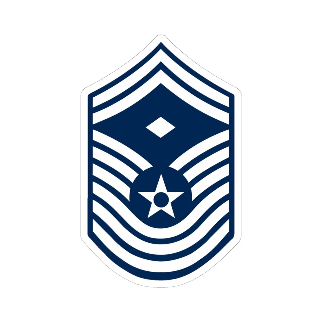E9 USAF FSgt 1958 (United States) (Military Rank) STICKER Vinyl Kiss-Cut Decal 4 Inch White - The Sticker Space