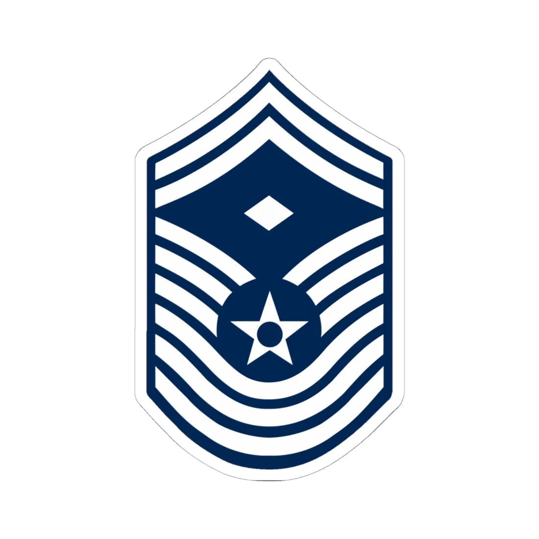 E9 USAF FSgt 1958 (United States) (Military Rank) STICKER Vinyl Kiss-Cut Decal 6 Inch White - The Sticker Space