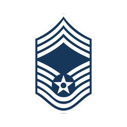 E9a USAF CMSGT (United States) (Military Rank) STICKER Vinyl Kiss-Cut Decal 2 Inch White - The Sticker Space