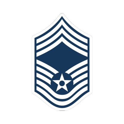 E9a USAF CMSGT (United States) (Military Rank) STICKER Vinyl Kiss-Cut Decal 3 Inch White - The Sticker Space