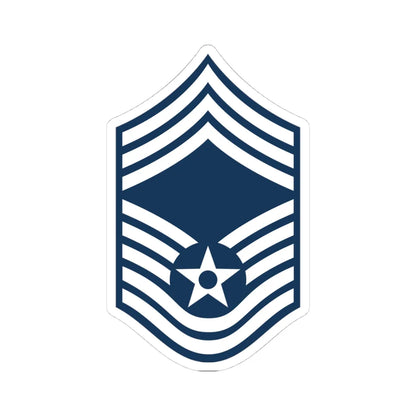 E9a USAF CMSGT (United States) (Military Rank) STICKER Vinyl Kiss-Cut Decal 4 Inch White - The Sticker Space