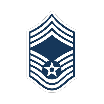 E9a USAF CMSGT (United States) (Military Rank) STICKER Vinyl Kiss-Cut Decal 6 Inch White - The Sticker Space