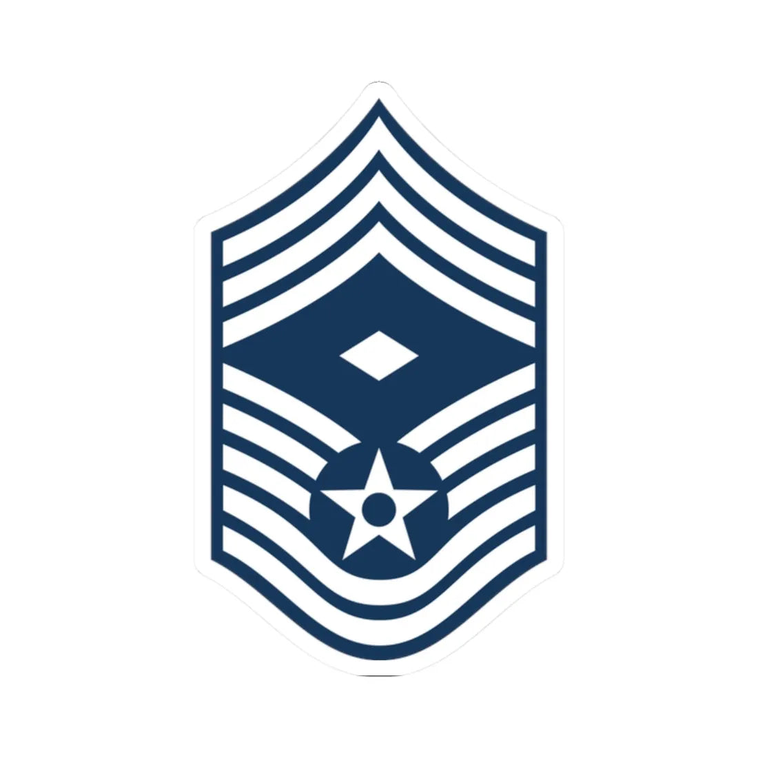 E9b USAF 1STSGT3 (United States) (Military Rank) STICKER Vinyl Kiss-Cut Decal 2 Inch White - The Sticker Space