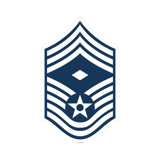 E9b USAF 1STSGT3 (United States) (Military Rank) STICKER Vinyl Kiss-Cut Decal 2 Inch White - The Sticker Space