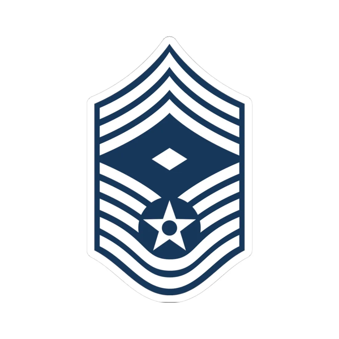 E9b USAF 1STSGT3 (United States) (Military Rank) STICKER Vinyl Kiss-Cut Decal 3 Inch White - The Sticker Space