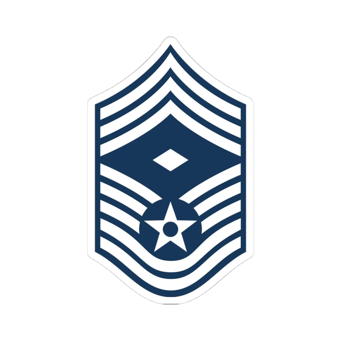 E9b USAF 1STSGT3 (United States) (Military Rank) STICKER Vinyl Kiss-Cut Decal 4 Inch White - The Sticker Space