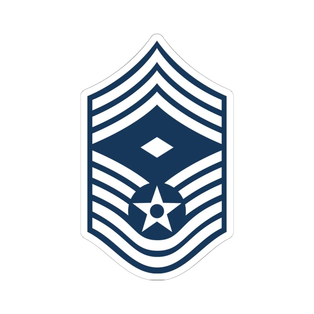 E9b USAF 1STSGT3 (United States) (Military Rank) STICKER Vinyl Kiss-Cut Decal 6 Inch White - The Sticker Space