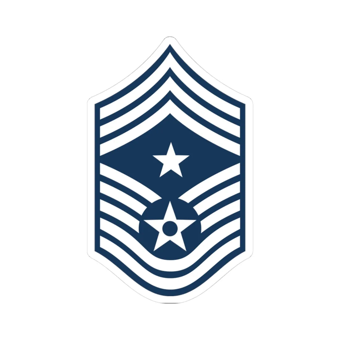 E9c USAF CCMS (United States) (Military Rank) STICKER Vinyl Kiss-Cut Decal 3 Inch White - The Sticker Space